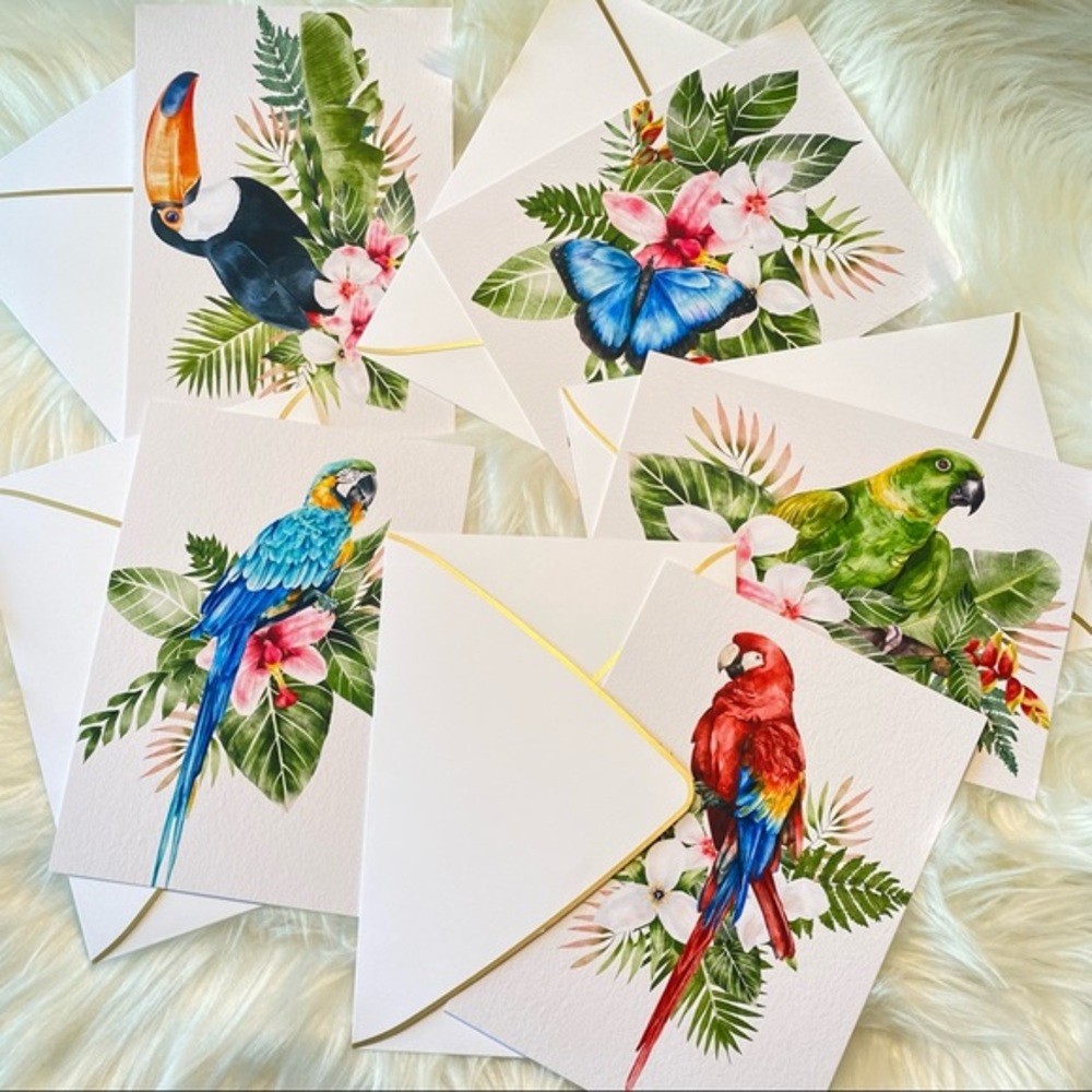 Set of Five “Amazonia Series” Elegant Greeting Cards & Luxury Envelopes - Picture 3 of 15
